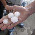 Hailstones from Wichita Storm